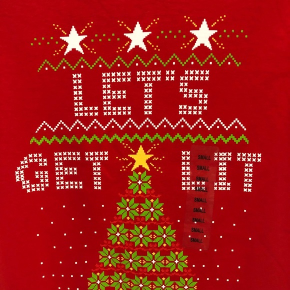 Unisex LET’S GET LIT Christmas Graphic Tee - Picture 3 of 6